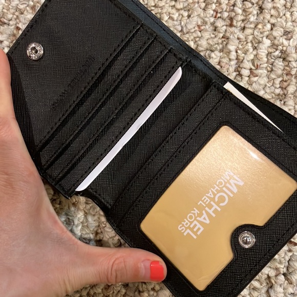 Michael Kors Jet Set Logo Saffiano Leather Carryall Card Case Wallet 35S9STVD2B - Picture 10 of 11